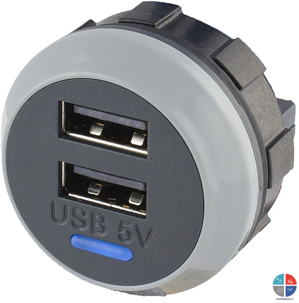 Gazechimp 12V à 5V 3A Adaptateur Cable Module Dalimentation Étanche Convertisseur Courant Double USB Femelles 