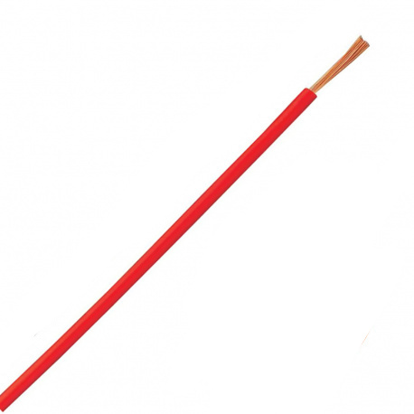 Câble électrique 0.75mm² Unifilaire 1M VK Rouge