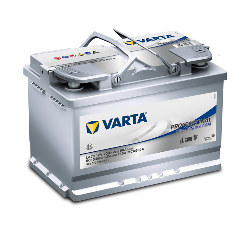 Batterie VARTA Dcharge lente AGM LA70 12v 70ah C20 Professionnal