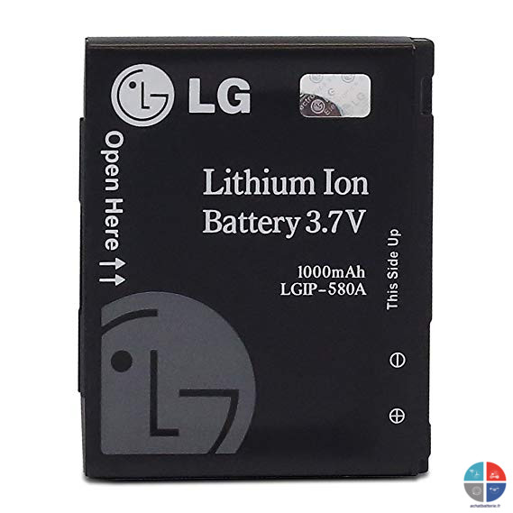 Batterie d'origine LG LGIP580A Lithium Ion 3.7V 1000mAh, batterie de
