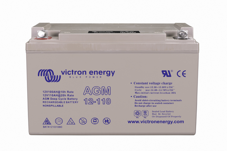 Batterie 12v 110Ah C20 Victron AGM Dcharge lente BAT412101084