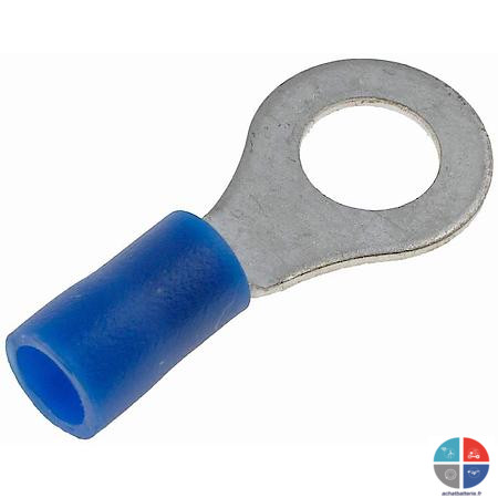 Cosse  sertir bleu trou de 8mm pour 2.5mm