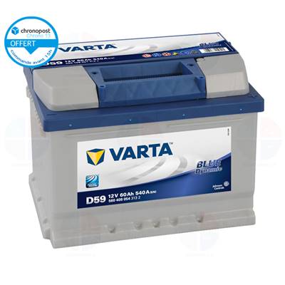 Batterie auto D59 12V 60ah/540A VARTA Blue dynamic LB2