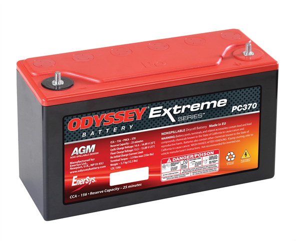 Batterie Odyssey PC370 12v 15ah 200A (CCA) AGM Pur plomb Enersys SBS15