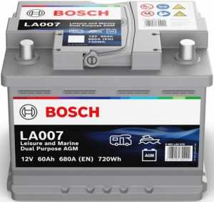 Batterie BOSCH Decharge lente AGM LA007 12V 60Ah C20 Professional