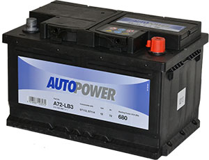 Batterie auto T6/LB3 12V 72ah/680A Autopower E43