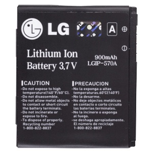 Batterie d'origine LG LGIP-570A 3.7v 900mah kc550 kc 780 kf700 kp500 kp501