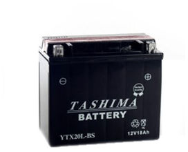Batterie moto YTX20L-BS 12V 18ah 250A TASHIMA