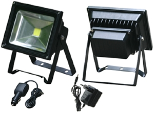Projecteur LED 20w 12v 2000 lumens Rechargeable sur pied