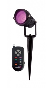 Projecteur exterieur 1 LED 7w Piquet RGB/GL7 Telecommande