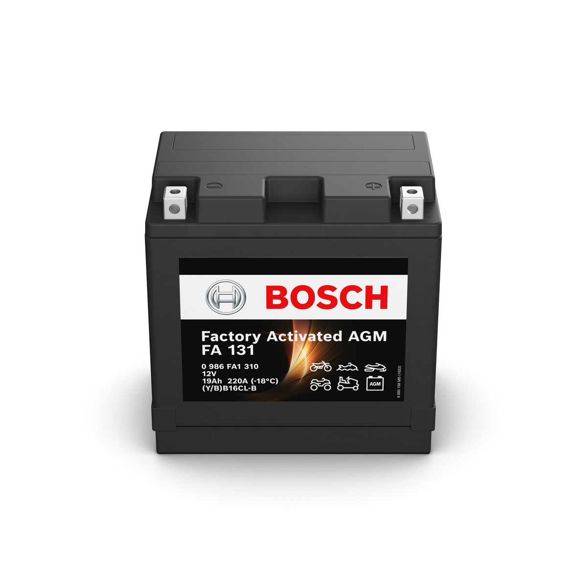 Batterie moto BOSCH FA131 12V 19ah 220A YB16CL-B AGM