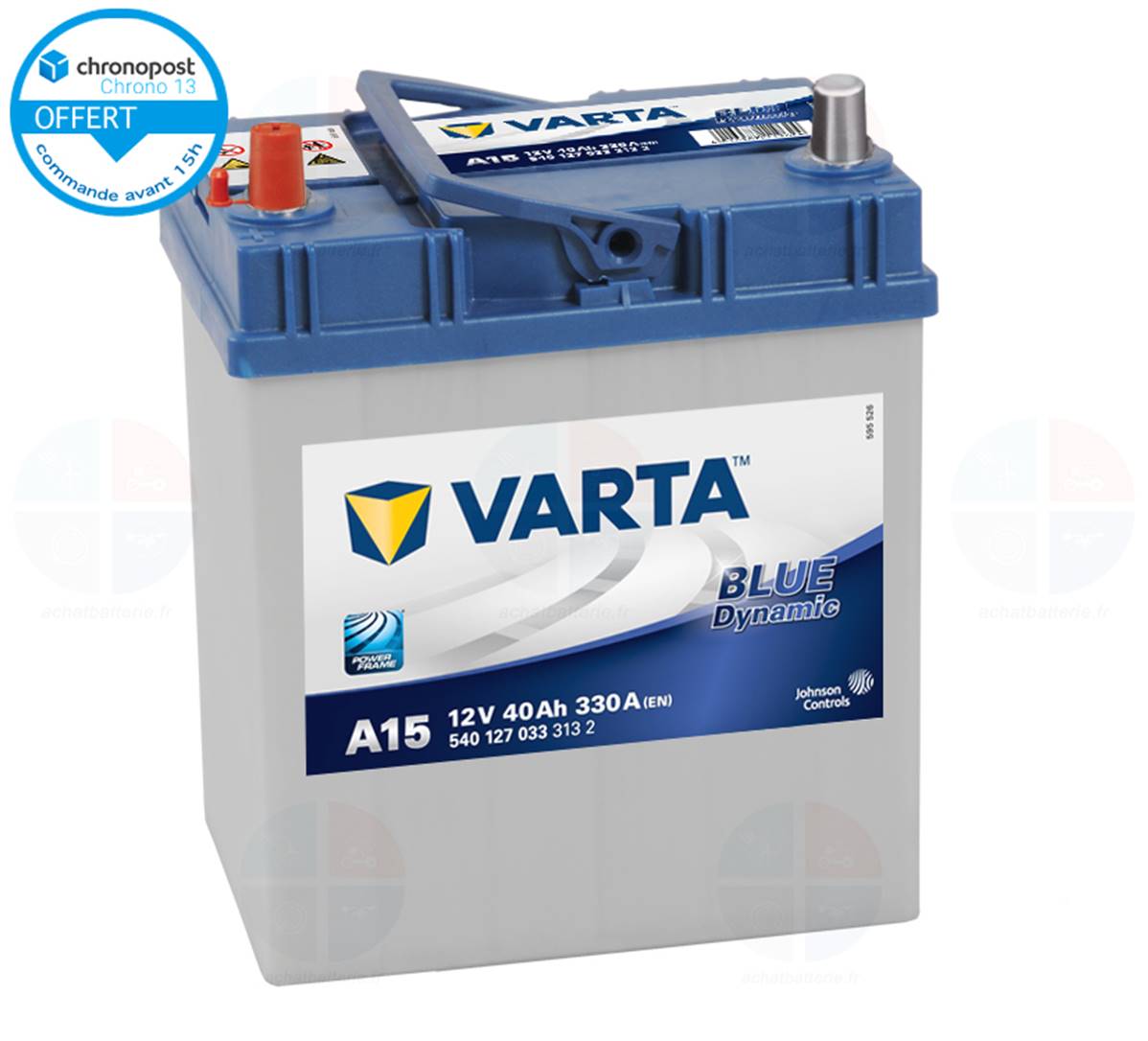 Batterie auto A1512V 40ah/330A VARTA Blue dynamic, batterie de