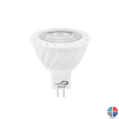 Ampoule LED COB 12v 7 w GU5.3 conso 380 lumens Blanc CHAUD 2900K