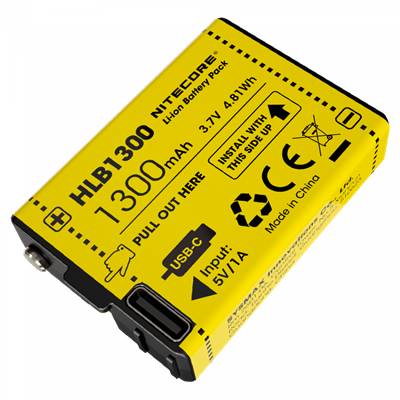 Batterie NITECORE lampe frontale UT27/UT27PRO USB-C HLB1300