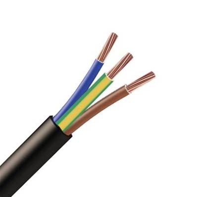 Câble électrique 3 x 0.75mm² HO5VVF Noir 1M