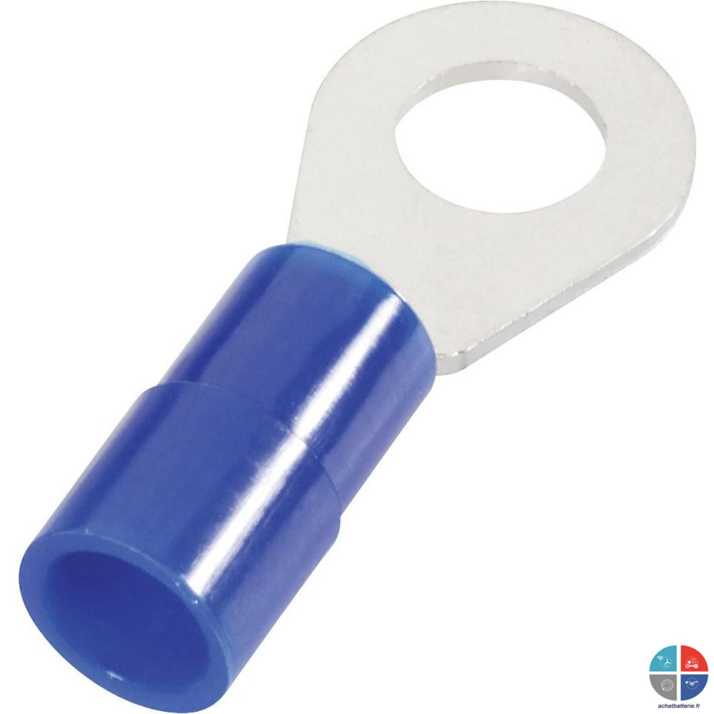 Cosse à sertir bleue trou de 4mm pour 2.5mm²
