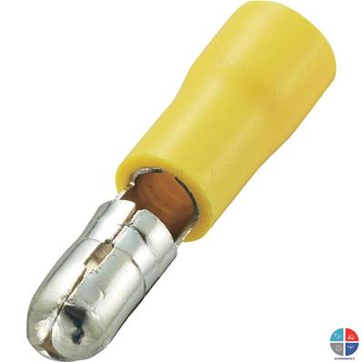 Cosse ronde Mâle 5mm pour 6 mm² Jaune