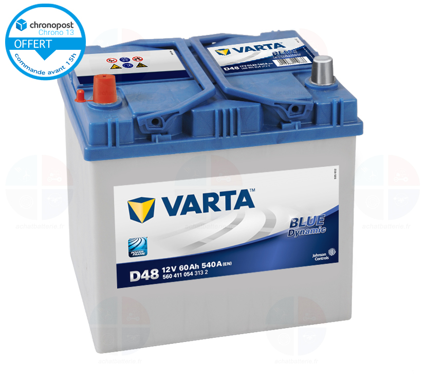 Batterie auto D48 12V 60ah/540A VARTA Blue dynamic