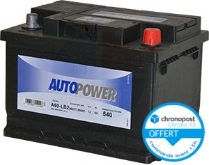 Batterie auto Autopower T5/LB2/D2D 12V 60ah/540A - D59