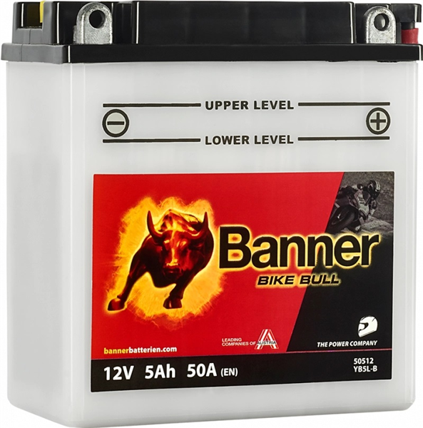 Batterie moto BANNER YB5L-B 12N5-3B2 12v 5ah 50A 50512