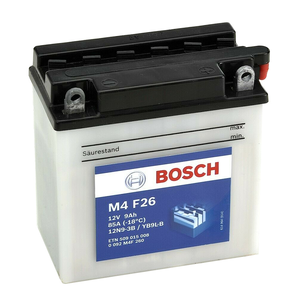 Batterie moto BOSCH M4F26 12v 9ah 85A YB9L-B / 12N9-3B