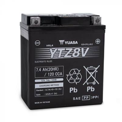 Batterie moto YTZ8V 12V 7.4AH 120A YUASA