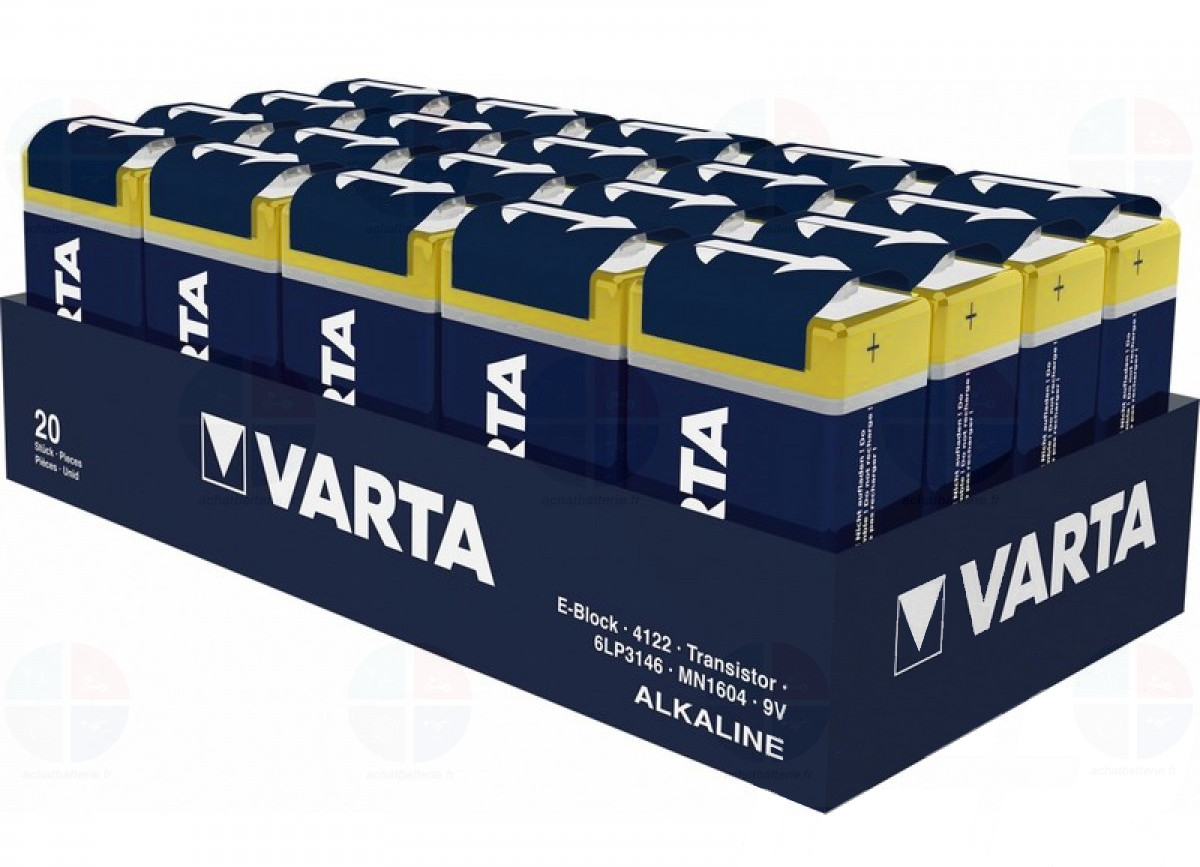 Piles 9V INDUSTRIAL VARTA X20 1.5V Alcaline 6LR61