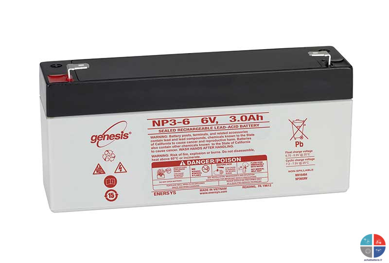 Batterie NP3-6 GENESIS 6V 3Ah AGM VRLA