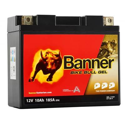 Batterie moto YT12B-BS 12v 10ah 185A Banner Bike Bull 51001