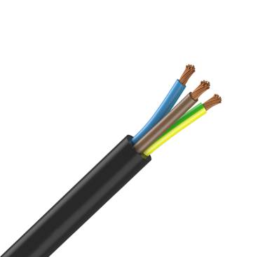 Câble électrique 3 x 1.5mm² HO7RNF 1M Noir