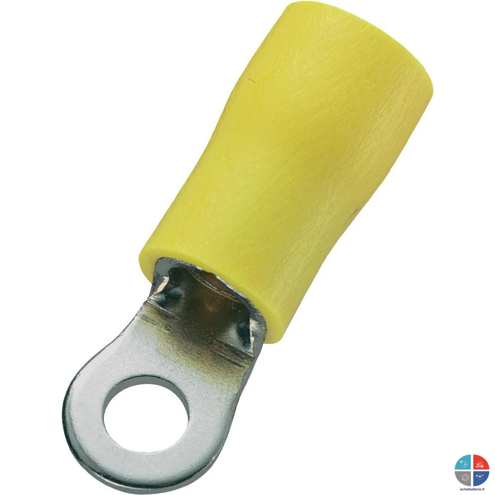 Cosse à sertir jaune Trou de 4 mm pour 6mm²