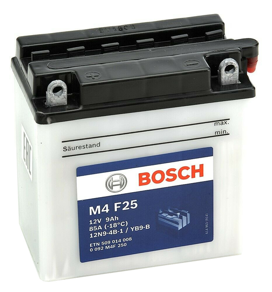 Batterie moto BOSCH M4F25 12v 9ah 85A YB9-B / 12N9-4B-1