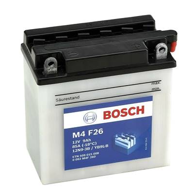 Batterie moto BOSCH M4F26 12v 9ah 85A YB9L-B / 12N9-3B