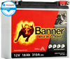 Batterie Moto BANNER ETX20L AGM 12v 18ah 310A Pro Bike Bull 52001