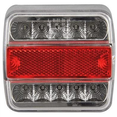 Feu de remorque à Leds 12V 4 fonctions Stop Position Clignotant Catadioptre