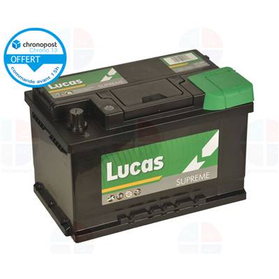 Batterie auto LUCAS L2+ 12v 65ah 640A SUPREME LS027 D15