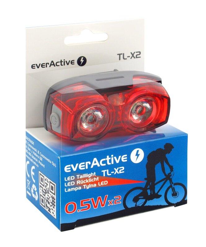 Éclairage Rouge LED Vélo EVERACTIVE Arrière