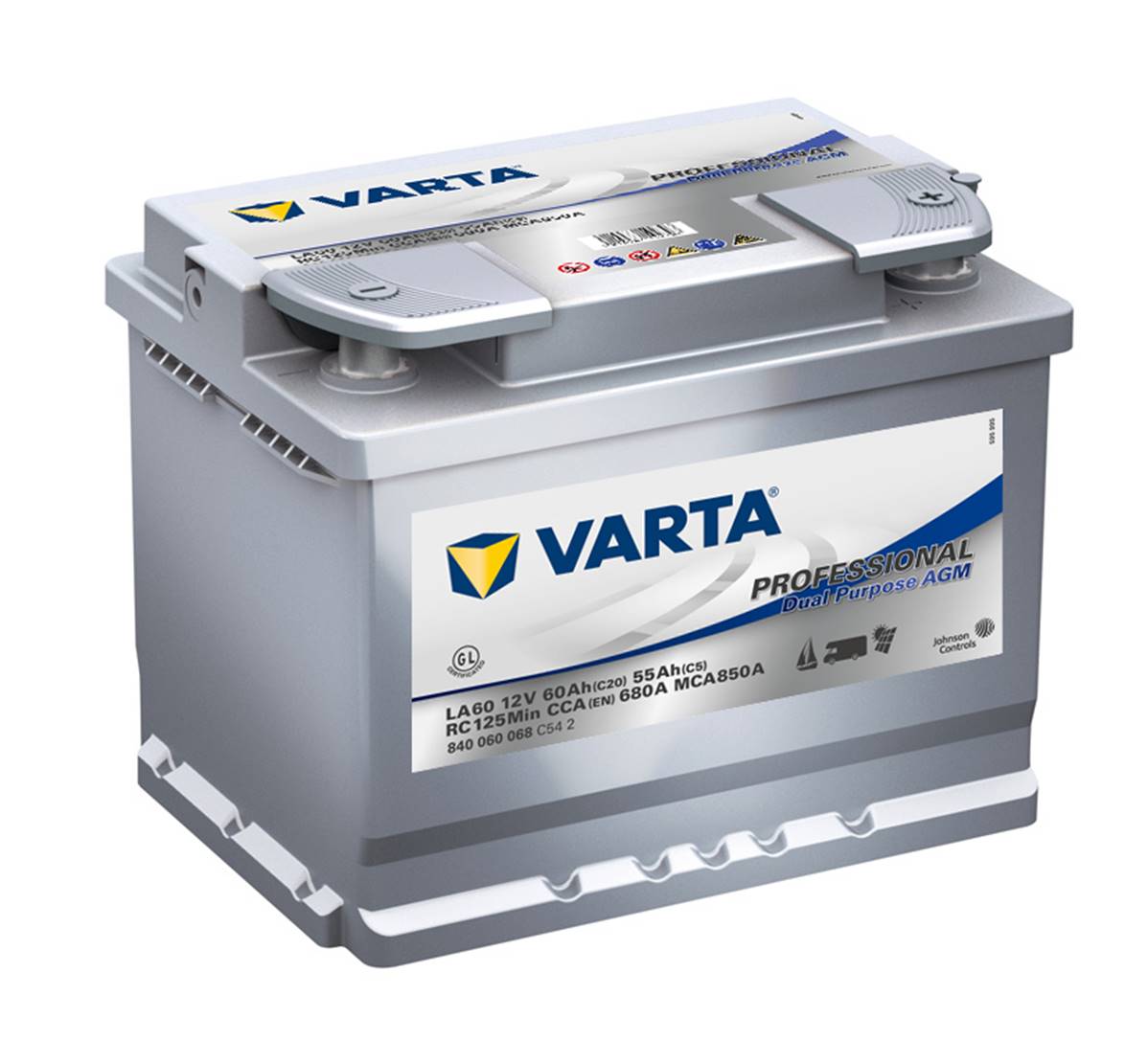 Batterie PRO VARTA Decharge lente LA60 AGM 12V 60Ah/C20