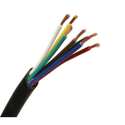 Câble électrique 7 x 1mm² VVF 1M Noir
