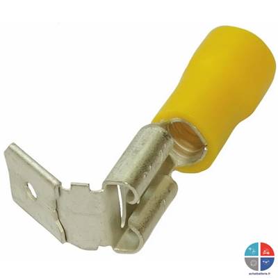 Cosse mâle-femelle Jaune 6 mm²