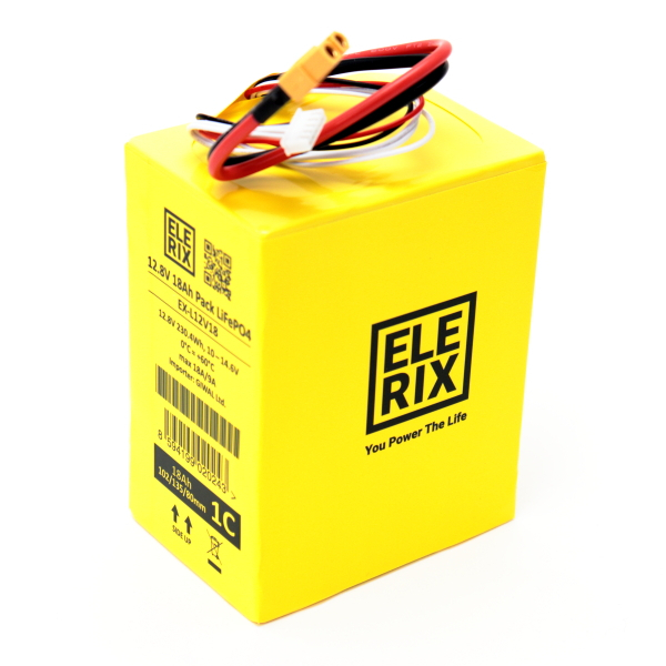 Batterie Lithium LiFePo4 12V 18Ah (c20) ELERIX NP18-12