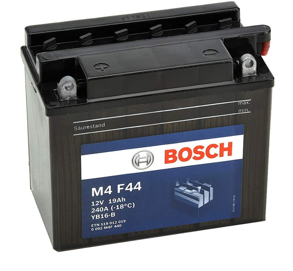 Batterie moto BOSCH M4F44 12v 19ah 240A YB16-B