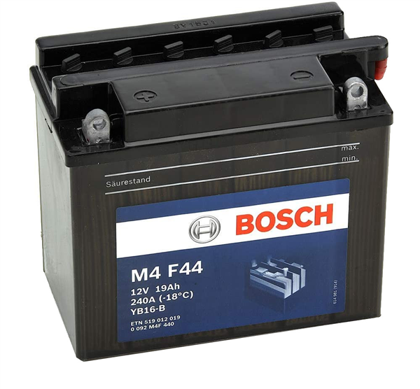 baBatterie moto BOSCH M4F44 12v 19ah 240A YB16B batterie pour moto, jet ski, scooter, quad
