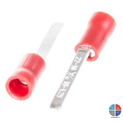 Cosse mâle plate rouge 2.8mm pour 1.5mm²