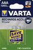 Piles Rechargeables / Accus - HR03 / AAA VARTA POWER 1.2V 1000mAh (x2) Nimh
