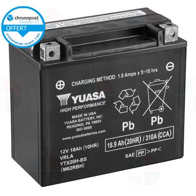 Batterie moto YTX20H-BS 12v 18ah 310A YUASA