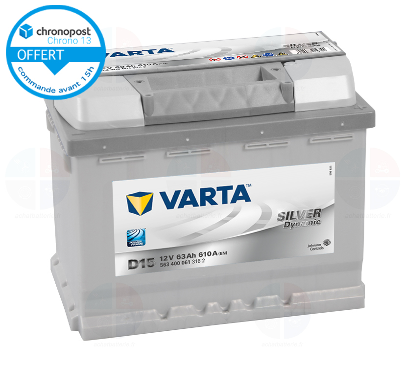 Batterie auto D15 12V 63Ah/610 VARTA Silver dynamic L2