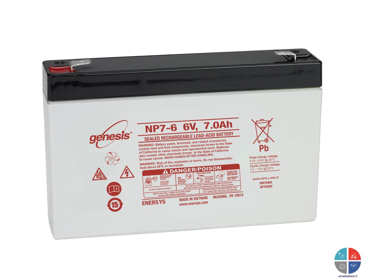 BATTERIE Genesis NP7-6 7ah 6V