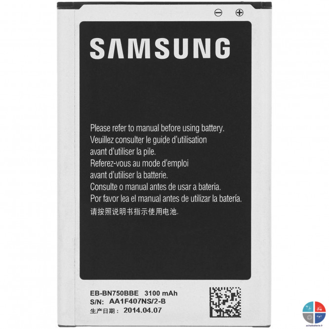 Batterie SAMSUNG Origine EB-BN750BBE 3.8v 3100mah Note 3 Lite