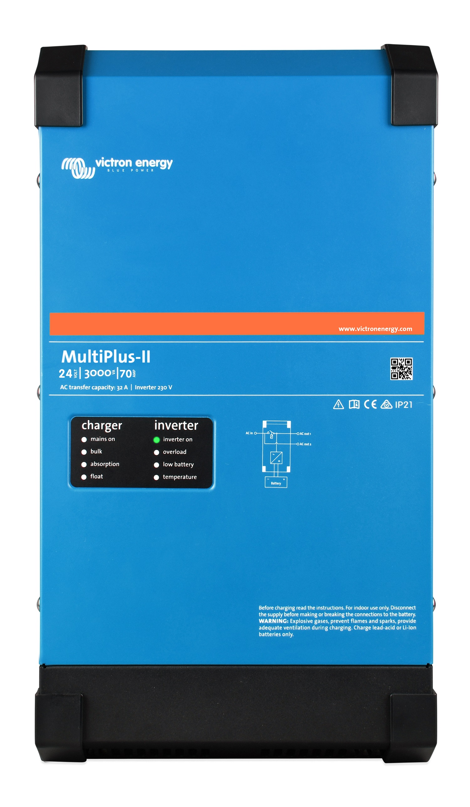 Chargeur/Convertisseur MULTIPLUS II VICTRON 24/3000/70-32 Combin PMP242305010